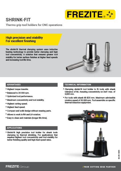 SHRINK-FIT Uchwyty Narzędziowe Thermo Grip do maszyny CNC